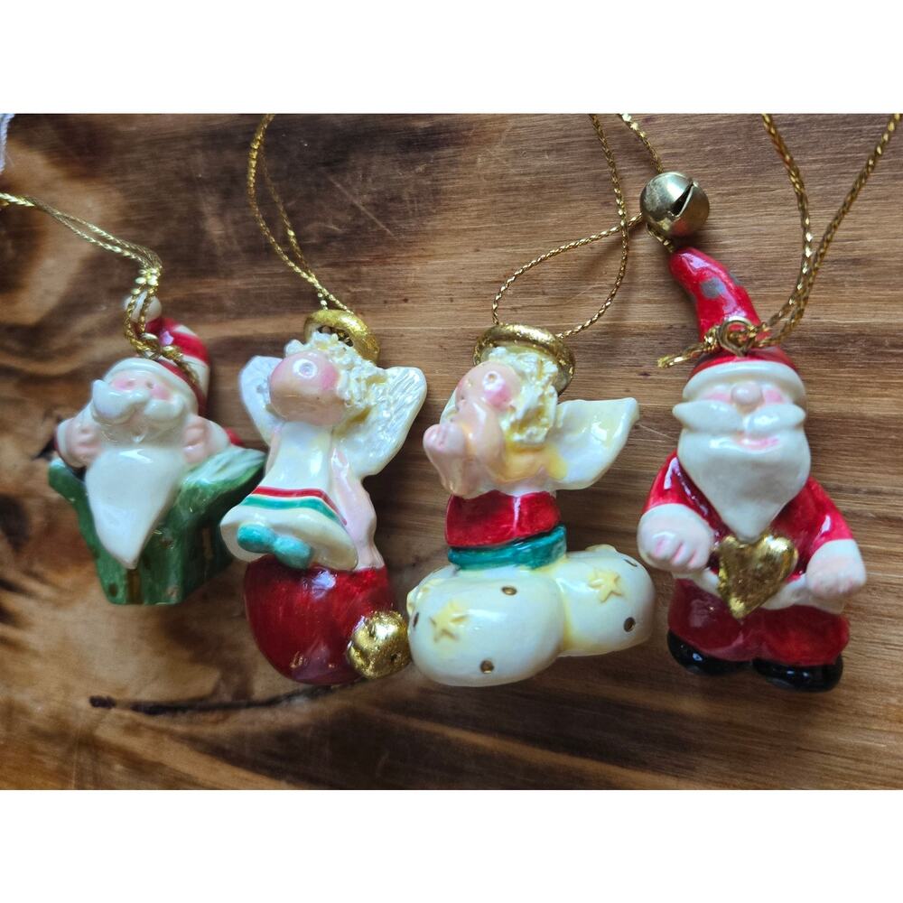 Midwest of Cannon Falls Angel Christmas Ornaments Fran Welch Collection Lot Of 4